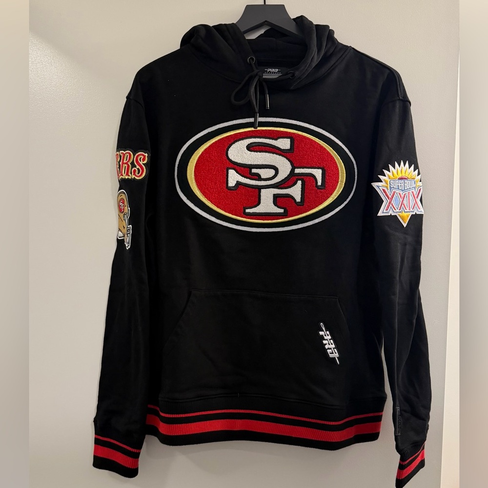 Black San Francisco 49ers Men's Hoodie size Large
